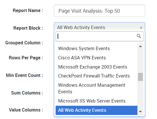 customize a report on Logsign SIEM